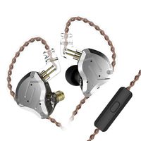 KZ ZS10 Pro 4BA 1DD KZ Headphone Multi Driver HiFi Monitor, KZ in Ear Earphoner IEM with All in One Button (Black with Mic)