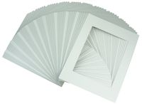 Golden State Art, Acid Free, Pack of 50 White Pre-Cut 11x14 Picture Mat for 8.5x11 Photo with White Core High Premier Bevel Cut Mattes