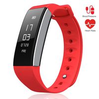 Le Pan C9-Red Activity Tracker with Blood Pressure and Heart Rate Monitoring