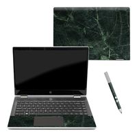 Mightyskins Skin Compatible with Hp Pavilion X360 14" (2018) - Green Marble | Protective, Durable, and Unique Vinyl Decal Wrap Cover | Easy to Apply, Remove, and Change Styles | Made in The USA