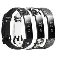 honecumi Replacement Floral Wrist Strap Compatible with Fitbit Alta/Alta HR Pattern Watch Bands for Men Women Adjustable Fitbit Alta HR Band with Metal Clasp