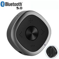 Esolom Bluetooth Adapter Built-in Mic, Support Dual APTX HD Bluetooth Transmitter and Receiver 3.5mm AUX Audio Adapter with Back Clip Design for TV Car Music Streaming Stereo Sound System