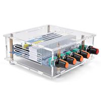 AOSHIKE DC12V-24V 2.1 Channel TPA3116 Subwoofer Amplifier Board High Power Bluetooth Audio Amplifier Board DIY (Bluetooth Amp with Case)