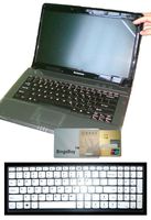 US Layout Keyboard Skin Cover + 15.6'' anti glare & scratch & fingerprint Screen Protector for Lenovo Flex 4 (15"), Ideapad 510 (15"), 310 (15"), 110 (15") (white)