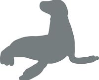 hBARSCI Sea Lion - 5 Inches - for Cars, Trucks, Windows, Laptops, Tablets, Outdoor-Grade 2.5mil Thick Vinyl - Gray