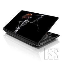 LSS 15 15.6 inch Laptop Notebook Skin Sticker Cover Art Decal Fits 13.3" 14" 15.6" 16" HP Dell Lenovo Apple Asus Acer Compaq (Free 2 Wrist Pad Included) Skull with Red Hair