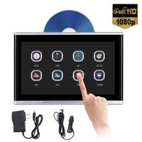 10.1" Headrest DVD Player Touch Screen 1080P for car Back seat Entertainment, Region Free DVD, AV in/Out, IR/FM Transmitter, Support DVD/USB/TF/Game