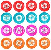 TWDRer 16 PCS 10" Reusable Plastic Paper Plate Holders Set Of 16 Assorted Colors