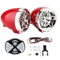 Motorcycle FM Bluetooth Radio, Waterproof Motorcycle BT Audio MP3 FM Radio Stereo Speakers Sound System