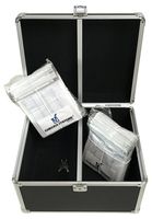 CheckOutStore (2) Aluminum CD/DVD Media Hanging Sleeves Storage Box (Black/Holds 300 Discs)