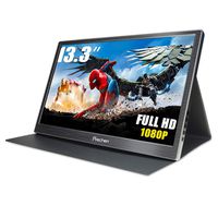 Prechen 13.3-Inch Ultra Slim 1920x1080 IPS 250 cd/m2 Brightness USB 3.0-Powered Portable Computer Monitor for Laptop/PS4/Raspberry pi 3 b+/Xbox one/Nintendo Switch