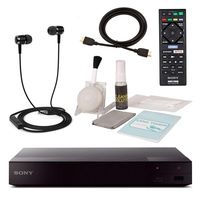 Sony BDP-S3700 Blu-Ray Disc Player with Built-in Wi-Fi + Remote Control + High-Speed HDMI Cable W/Ethernet - Netflix, YouTube, Hulu Plus, Pandora, Amazon Instant Video, Playstation Now, Crackle