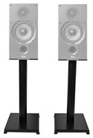 Pair Black 21 Steel Speaker Stands For ELAC Debut 2.0 B6.2 Bookshelf Speakers