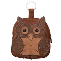 Hide & Drink, Owl Mini Backpack Leather Coin Purse/Wallet/Case/Cable Pouch/SD Card Holder/USB Organizer, Handmade Includes 101 Year Warranty :: Swayze Suede