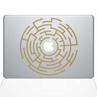The Decal Guru Circle Maze Runner MacBook Decal Vinyl Sticker - 11" MacBook Air - Gold (1289-MAC-11A-G)