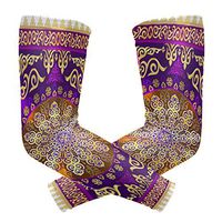 LEVEIS Kazakh Elements Arm Sleeves UV Protection for Men Women Sunblock Protective Gloves Running Golf Cycling Driving Long Arm Cover 1 Pair