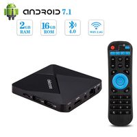 Android 7.1 TV Box,Dolamee 2GB RAM 16GB ROM Mini TV Box Amlogic S905W Quad-Core 64Bit Support 4K Ultra HD/ 3D/ H.265/2.4GHz WiFi/ BT4.0 Media Player