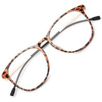 Livho Blue Light Blocking Computer Glasses for Women Men,Anti Glare UV Filter TR90 Eyewear Frame Eyeglasses - 0.0 Diopter (Leopard/Orange/1676-04)