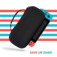 youRUSH Carrying Case for Nintendo Switch with Screen Protector, Protective Hard Shell Travel Game Bag For Nintendo Switch Console and Accessories, Holds 10 Game Cartridges (Model 4)