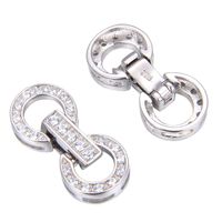 2pcs Sterling Silver Enhancer Clasp Connector for Pearl Gemstone Bead Necklace Bracelet Jewelry Craft Making SS378