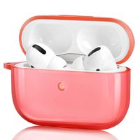 Madevil Case Compatible with Apple AirPods Pro [Slim][Shockproof] Transparent Silicone Shell Anti-Fall Crystal Clear Cover for AirPods Pro Charging Case (SEMI-Pink, AirPods Pro)