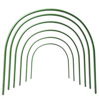 F.O.T 6Pcs Greenhouse Hoops Rust-Free Grow Tunnel Tunnel, 4ft Long Steel with Plastic Coated Plant Supports for Garden Fabric, Plant Support Garden Stakes