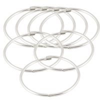 RilexAwhile Loose Leaf Binder Rings 3.5 inch Silver Tone Nickel Plated (7 Pcs)