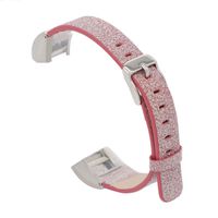 KuToo Compatible with Fitbit Alta Bands/Alta HR/Ace Bands Leather Flash Glitter Bling Band Wristband Strap Replacement Accessory Band Light Pink