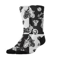 YEAHSPACE Dress Socks Motorcycle Equipment Soft Colorful Fun Pattern Crew Socks Gift for X-mas,Holiday, Year