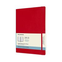 Moleskine Classic 18 Month 2019-2020 Monthly Planner, Soft Cover, XL (7.5" x 9.5") Scarlet Red
