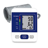 Blood Pressure Monitor, CAZON Upper Arm Blood Pressure Monitor Cuff Digital Hypertension Detector Automatic Heart Rate Pulse Monitor with Large Screen Display Home Use Care Device
