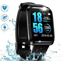 GPS Running Fitness Tracker,Smart Watch IP68 Waterproof with Color Screen,Sleep Monitor,Bluetooth Pedometer,Heart Rate,Blood Pressure Monitor Smart Sports Watches for Android iOS Men Women Kids
