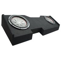 Compatible with 2014 - UP Chevy Silverado Crew Cab Kicker CompR CWR10 Dual 10" Sub Box 2 Ohm