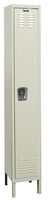 Hallowell U1256-1PT Premium Locker, 12" Width x 15" Depth x 66" Height, Single Tier, 1-Wide, Knock-Down, 729 Parchment