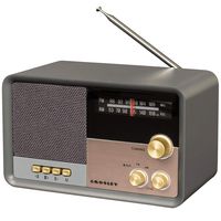 Crosley CR3036D Tribute Vintage AM/FM Bluetooth Radio, Charcoal