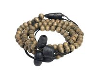 Wraps Wearable Braided Wristband Headphone Earbuds, Natural Walnut (WRAPSWBRN-V15M)