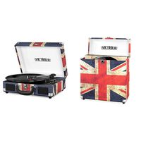 Victrola Bluetooth Suitcase Record Player with 3-Speed Turntable & Storage case for Vinyl Turntable Records