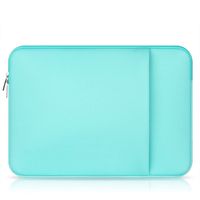 Laptop Sleeve 15 inch, MacBook Carrying Case - Perfect 15 inch Display Size Notebook Foam Cover with Pocket Computer Bag for 15-15.4 Inch MacBook Pro/Air Samsung Tablet Toshiba etc,Light Blue