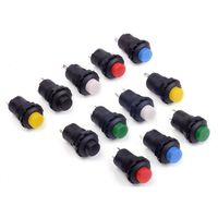Cylewet 12Pcs 12mm Self-Locking Latching Push Button Switch (Pack of 12) CYT1091