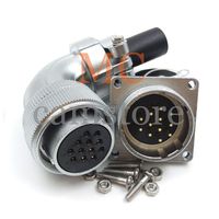 MCCAMSTORE WEIPU WS28 12 pins Aviation Power Supply Connector, 10A Plug-Female Socket-Male Electric Solder Connector, High Voltage Bulkhead Circular Connector (12 pin, Panel Mount)