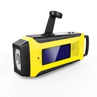 Esky Emergency Radios Hand Crank Solar Charge Radio Weather Radio AM/FM/NOAA Radio with 2000mAh Rechargeable Battery,3W Flashlight and Loudly Alarm（Yellow） ES-CR03 (ESCR03)