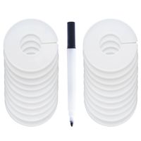 20 Pack Clothing Rack Size Dividers Round Hangers Dividers, Baby Closet Size Dividers with 1 Piece Marker Pen (20 Pack, Blank)