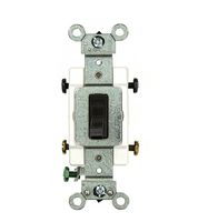 Leviton 54522-2 20-Amp, 120/277-Volt, Toggle Framed Double-Pole AC Quiet Switch, Commercial Grade, Grounding, Brown
