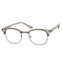 Magic Jing Blue Light Blocking Computer Gaming Glasses Anti Glare UV Protection Retro Eyeglasses for Men and Women (Transparent grey)