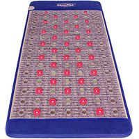 GemsMat - Regis- Far Infrared Amethyst Jade Tourmaline Crystal Heat Stone Mat (71"L x 32"W) - Red Light 36 Photon FIR Therapy -FDA Registered Manufacturer -Adjustable Timer & Temperature - Heating Pad