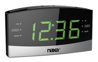 NAXA Electronics NRC-181 Bluetooth Easy-Read Dual Alarm Clock with Daily Repeat & USB Charge Port