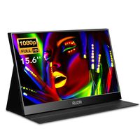 Portable Monitor - 15.6-Inch USB-C Portable Display, 1080P Full HD IPS Panel & Type-C HDMI, Eye Care & Stereo Speakers for Laptop Phone PS4 Xbox, Ultra Slim & Light, Case & Screen Protector Included