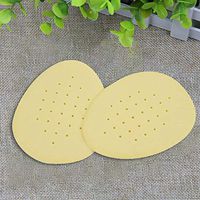 USHOT 1Pair Sole High Heel Foot Cushions Soft Breathable Anti-Slip Emulsion Insole Beige One Size