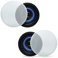 Herdio 4" HCS418 160 Watts 2 Way Flush Mount in Ceiling in Wall Speakers Perfect for Bathroom, Kitchen,Living Room,Office（A Pair