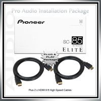 Pioneer Elite Sc-85 9.2 Channel Networked Class D3av Receiver with Hdmi 2.0 Pro Audio Installation Package Plus 2 x Hdmi High Speed Cables (Bundle of 3 Products)